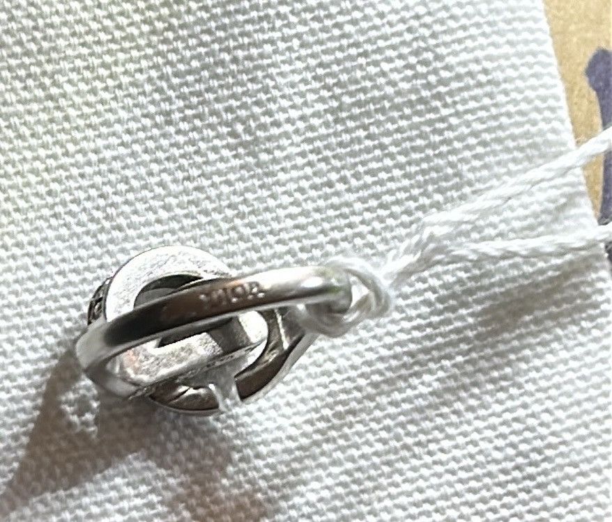 Dior Dior CD Lock Ring Silver-Finish Metal Silver-Tone Crystal Size ONE SIZE - 7 Thumbnail