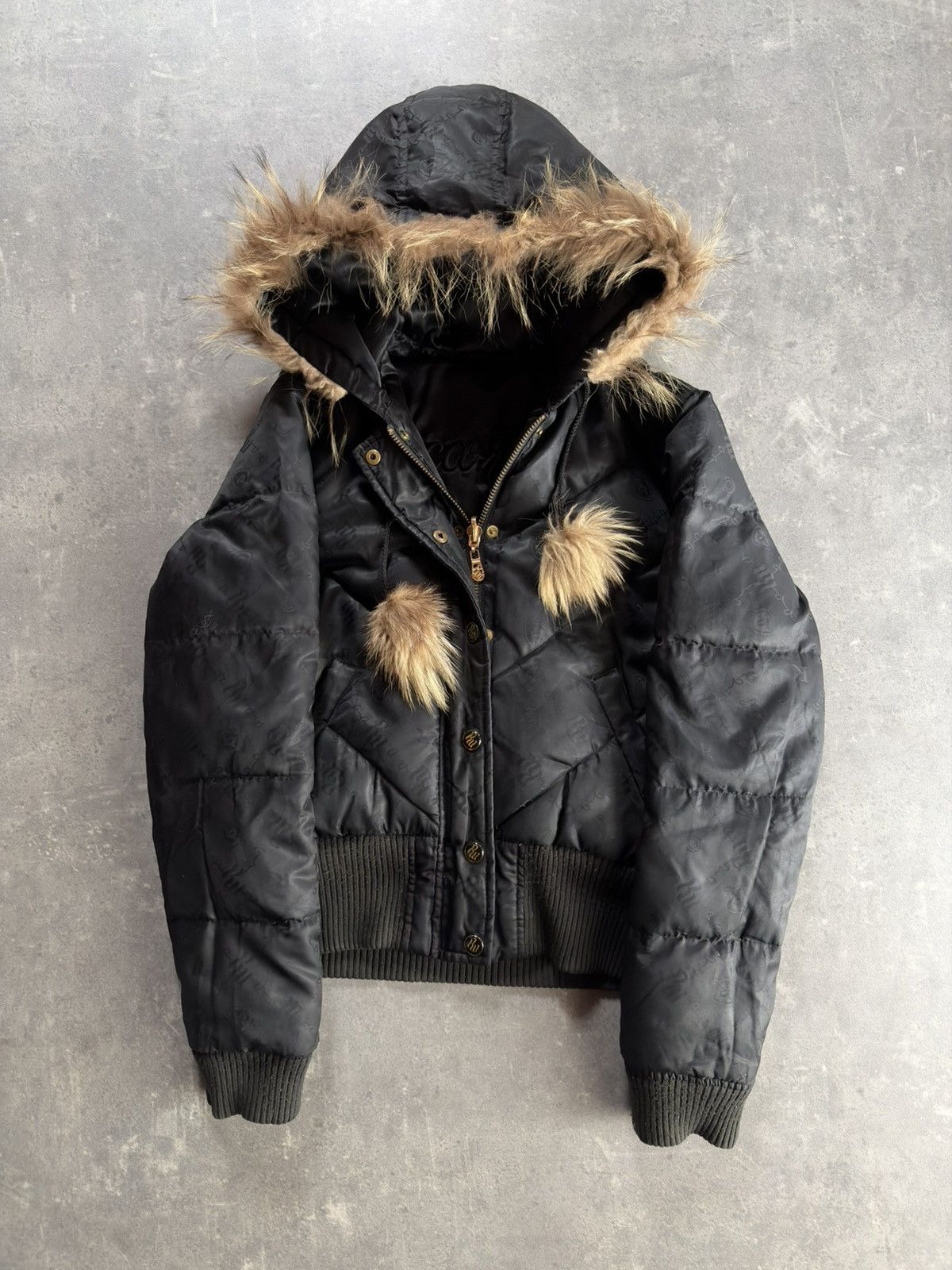 Rocawear 00s Rocawear Reversible Faux Fur Hooded Bomber Jacket M L Size M / US 6-8 / IT 42-44 - 3 Thumbnail