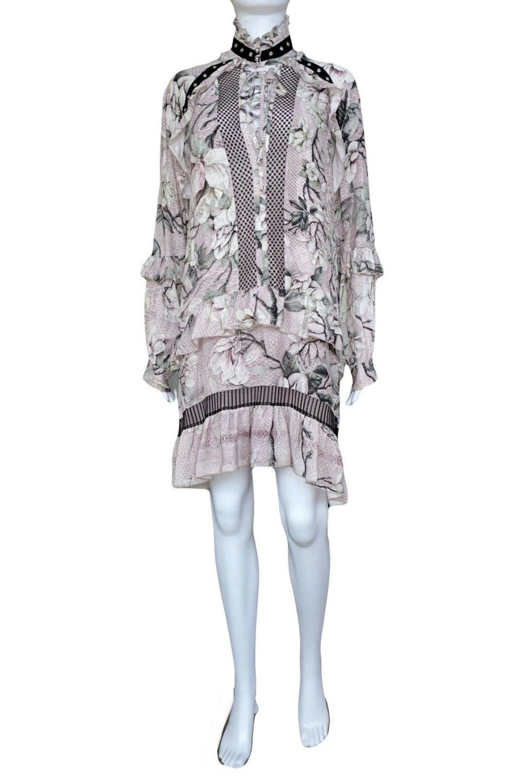 Just Cavalli Just Cavalli Resort/2018 Floral Long Sleeve Dress 40IT Size S / US 4 / IT 40 - 2 Thumbnail