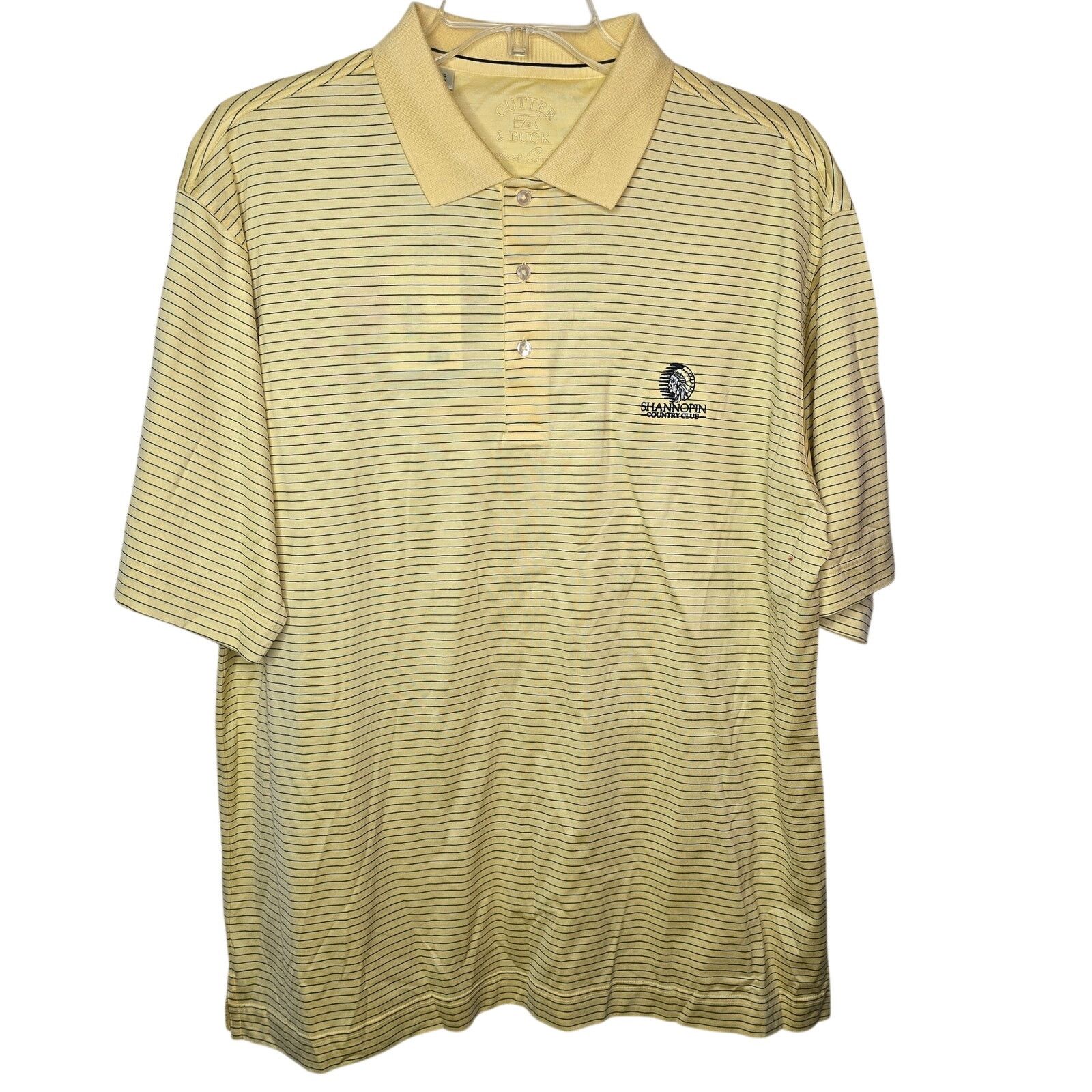 Cutter & Buck Cutter & Buck Yellow Golf Polo Shannopin Country Club XL NWT Size US XL / EU 56 / 4 - 1 Thumbnail