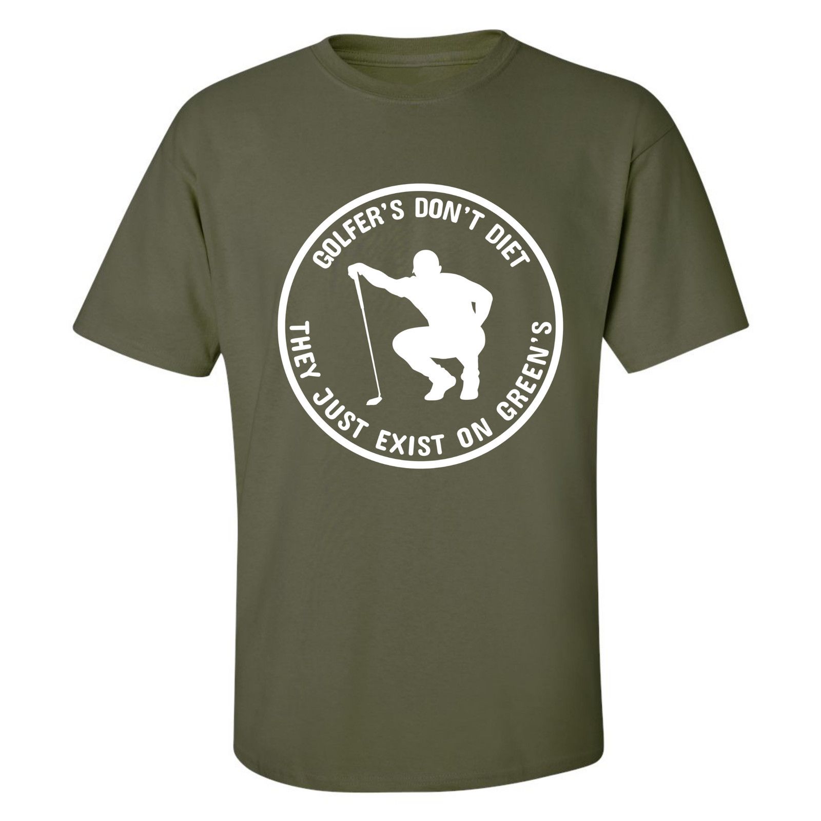 Gildan Golfers Don't Diet Greens Funny Man Golfer Kneeling T-Shirt Size US L / EU 52-54 / 3 - 9 Thumbnail