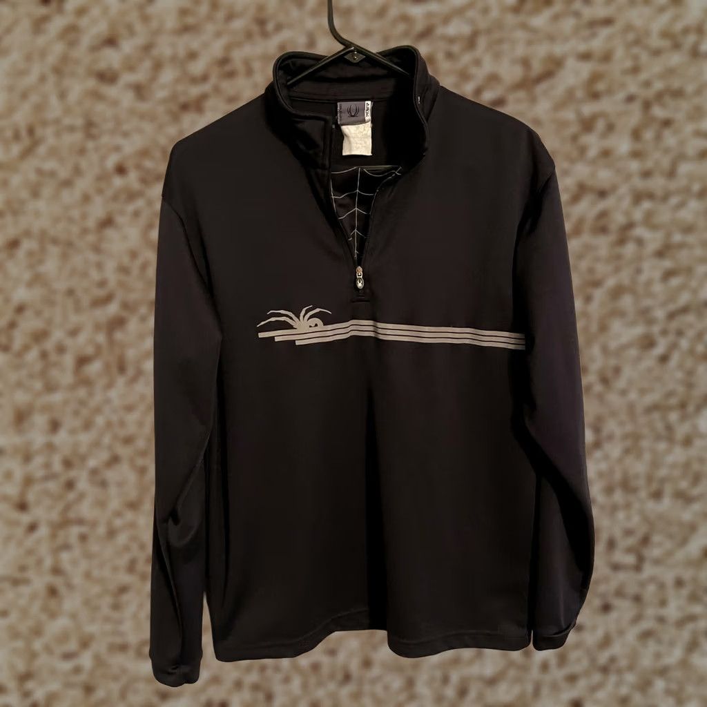 Spyder Spyder Ski Pullover Jacket 1/4 Quarter Zip Black Lightweight Men's Small S Size US S / EU 44-46 / 1 - 1 Thumbnail