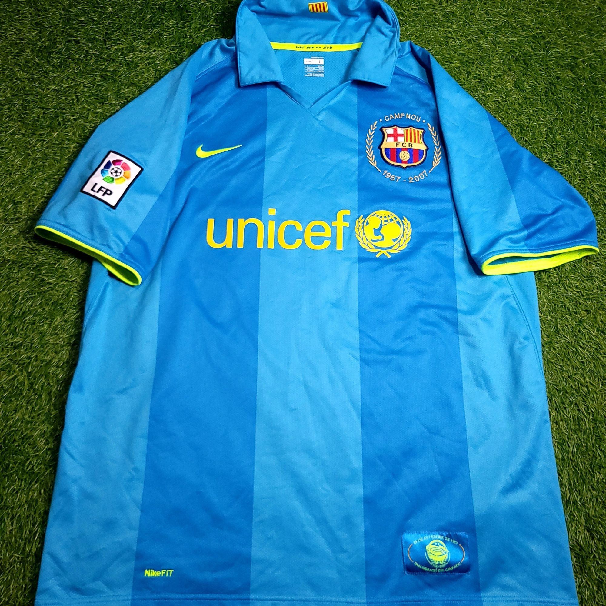Nike Messi Barcelona Anniversary 2007 2008 Away Soccer Jersey L Size US L / EU 52-54 / 3 - 2 Thumbnail