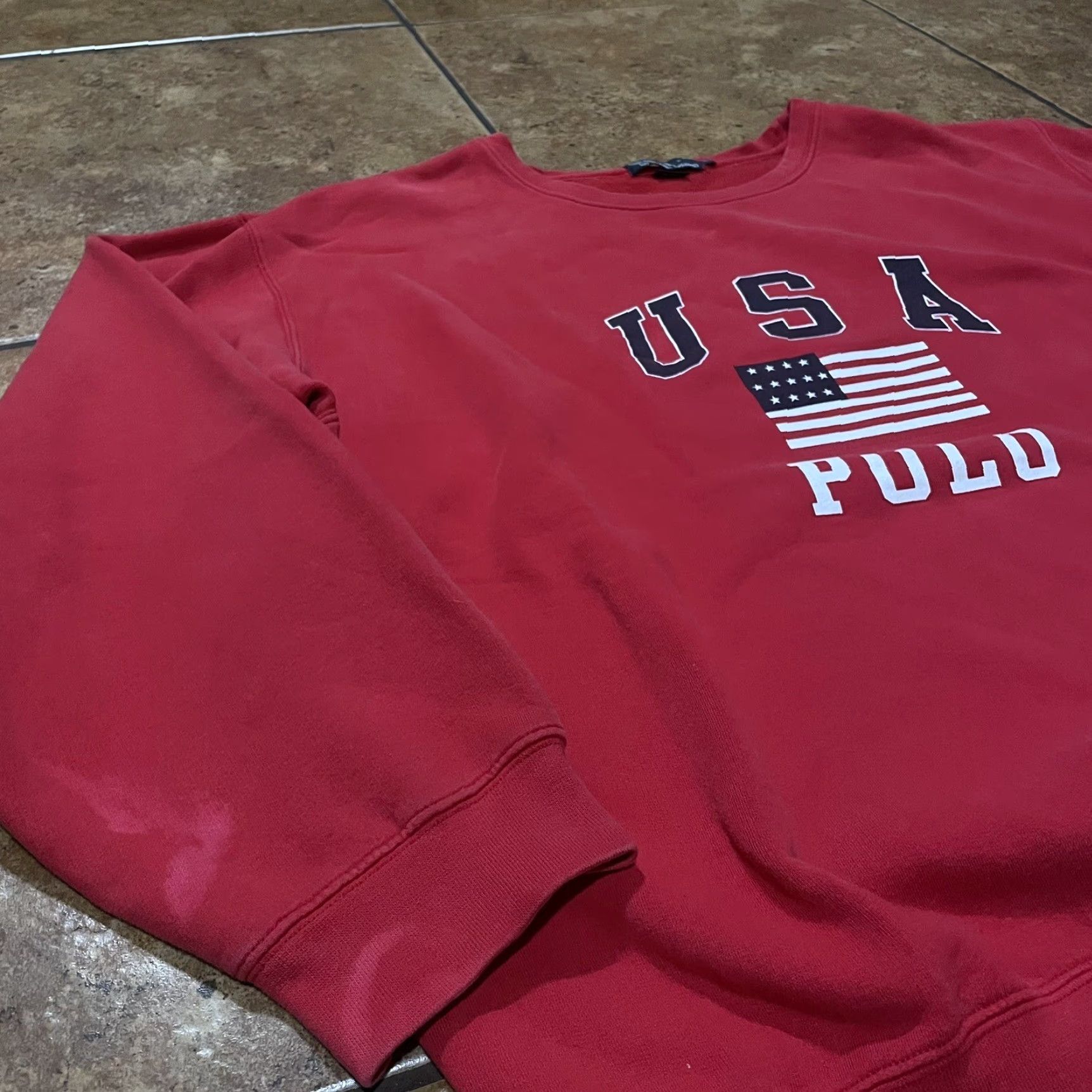 Vintage VTG Ralph Lauren Polo Sport Flag Sweatshirt Crewneck XL USA Sportsman Shirt Mens Size US XL / EU 56 / 4 - 4 Thumbnail