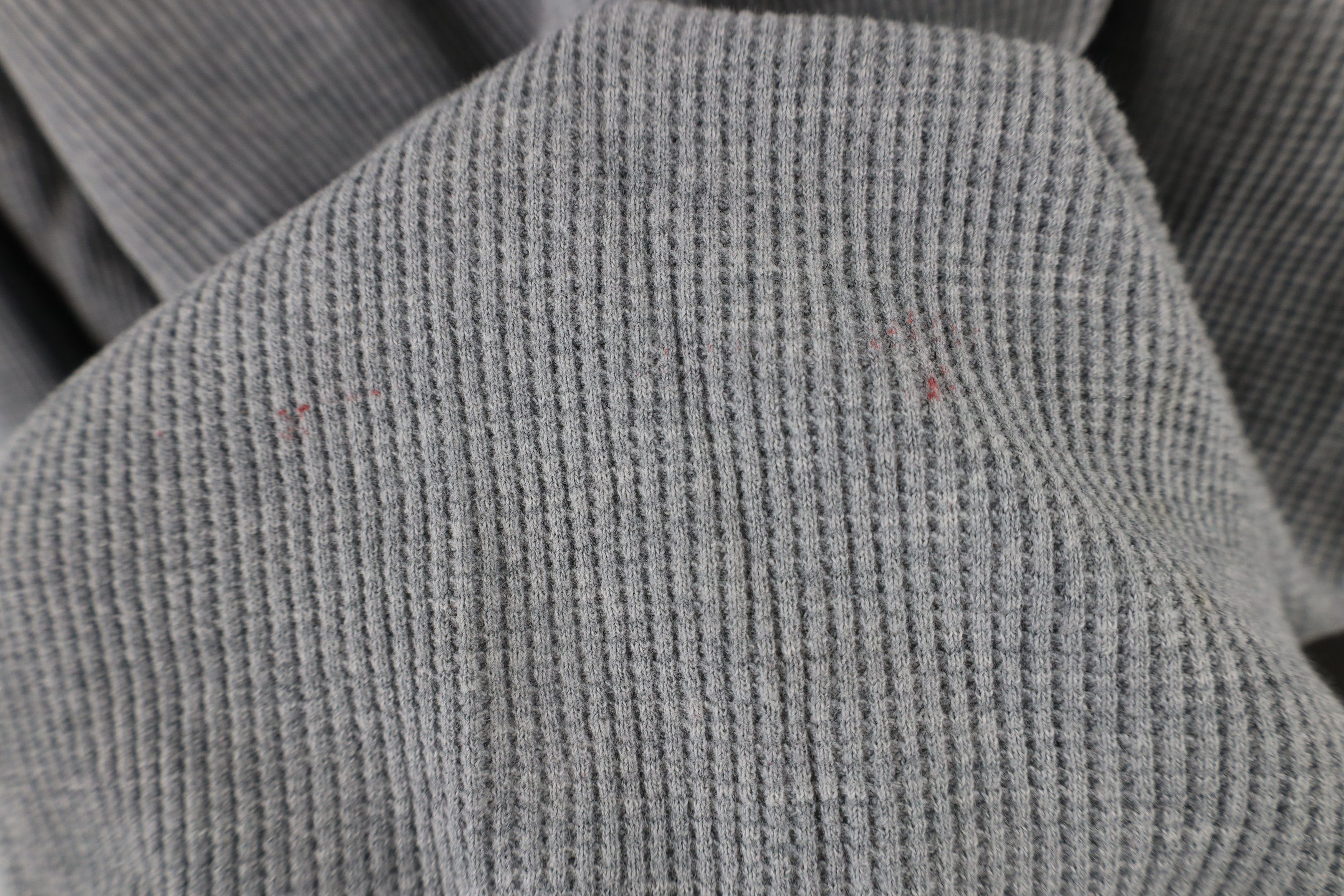 Tommy Hilfiger × Vintage Vintage 90s Tommy Hilfiger Thermal Waffle Knit T-Shirt Gray Size US XXL / EU 58 / 5 - 10 Thumbnail