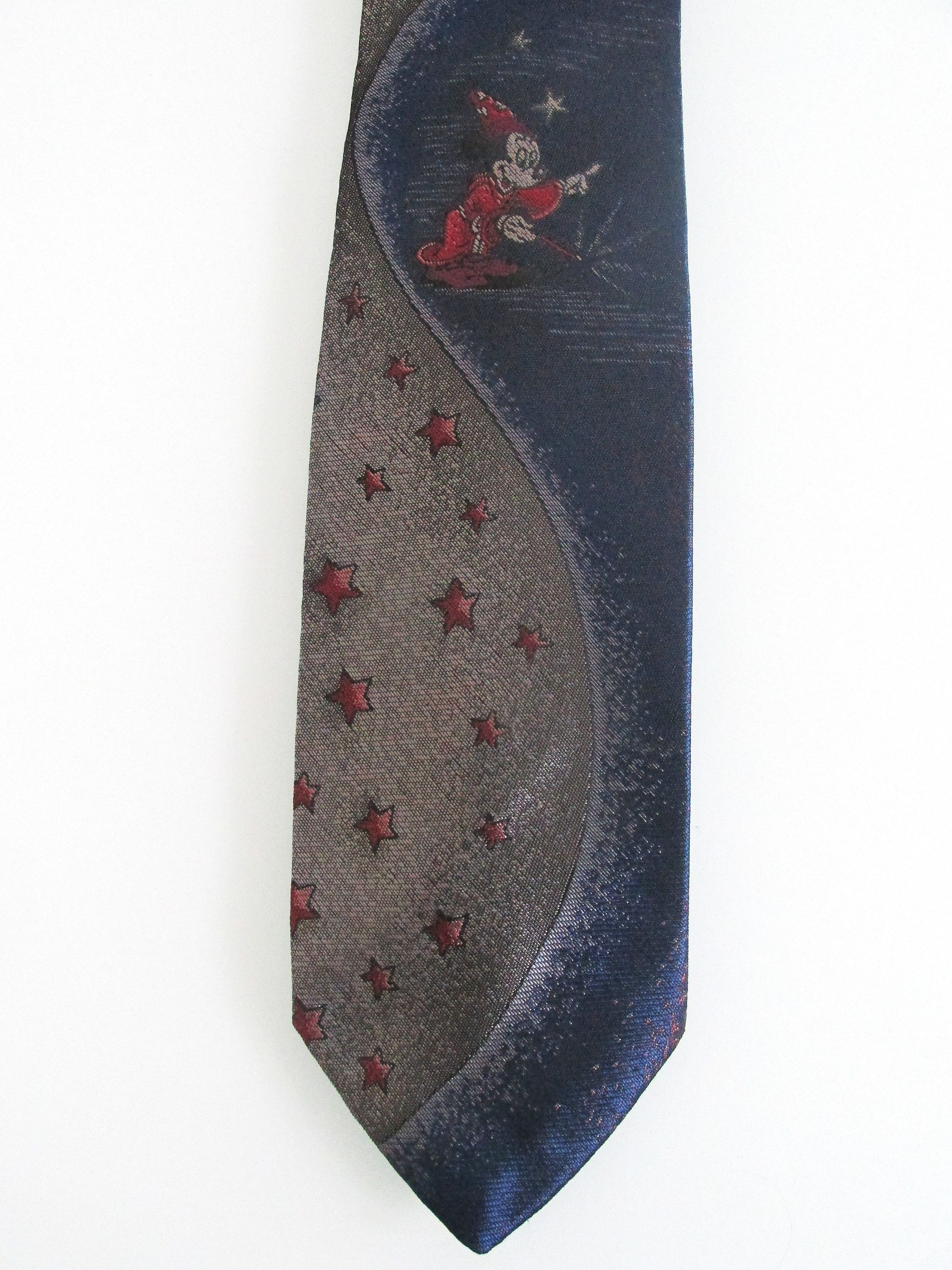 Disney Vintage Mickey Mouse/Disney Sorcerer's Apprentice Men's Tie Size ONE SIZE - 2 Thumbnail