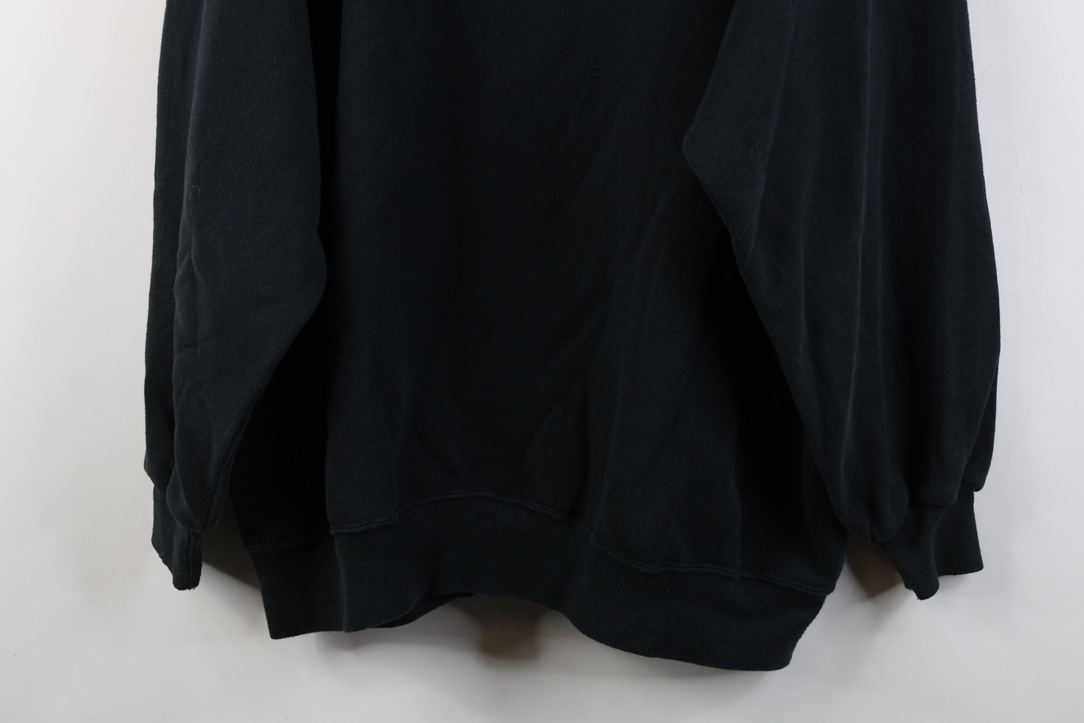 Vintage Vintage 90s Streetwear Blank Crewneck Sweatshirt Black USA Size XXL / US 16-18 / IT 52-54 - 11 Thumbnail
