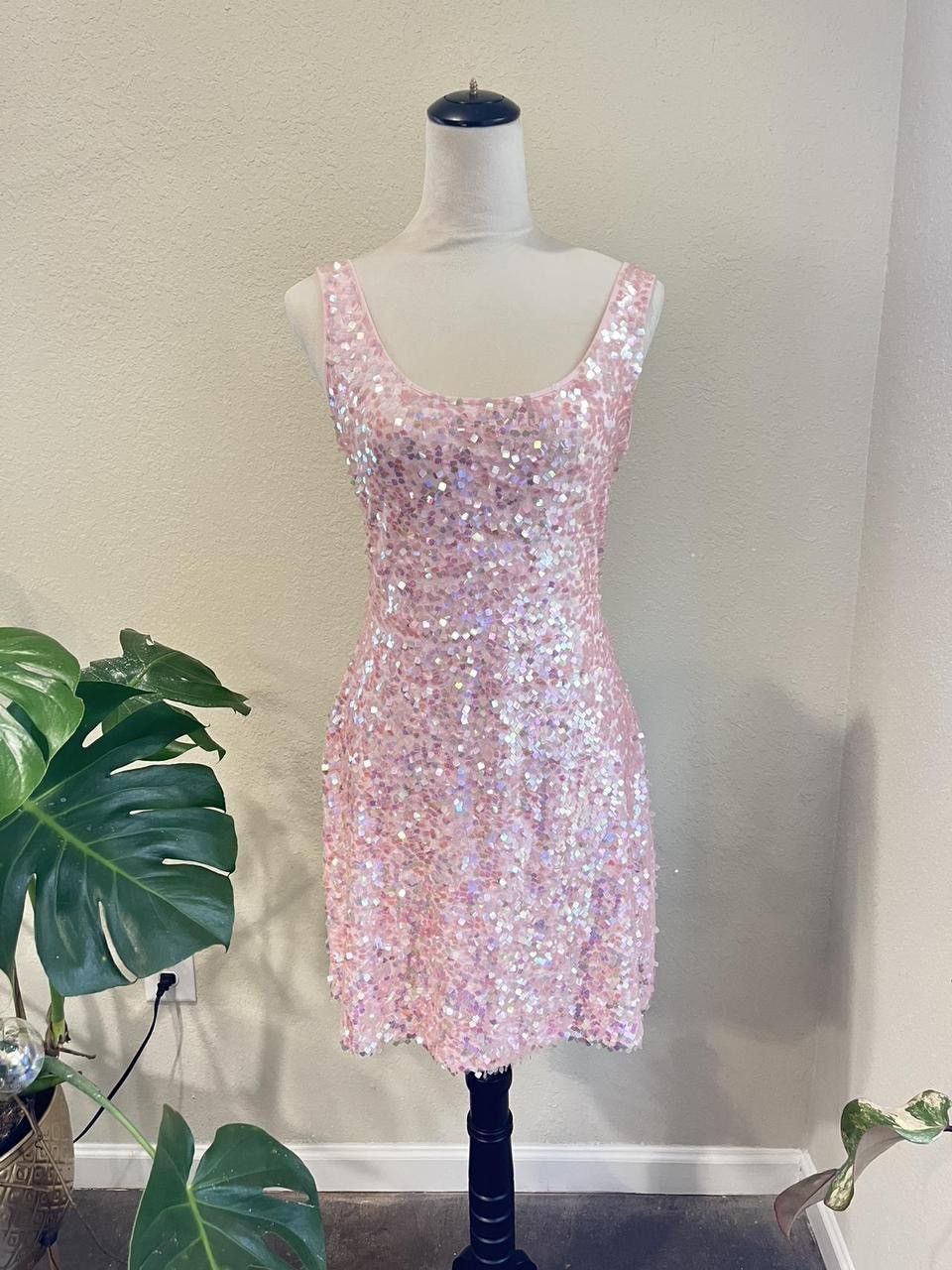 Vivienne Tam Pink Sequin Mini Dress