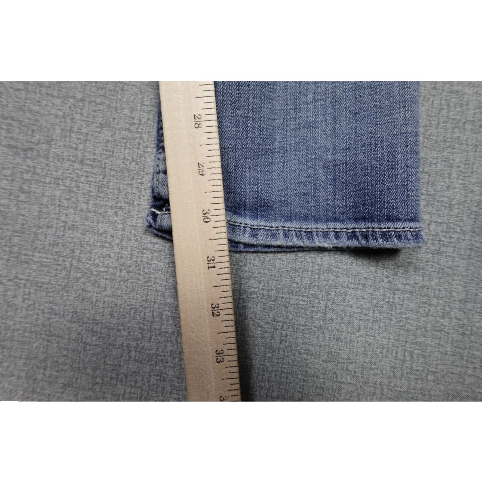 Vintage Buckle Jeans Mens 29x31 Blue Alec Straight Western Thick Stitch Cowboy Stretch Jeans Size US 29 - 6 Thumbnail