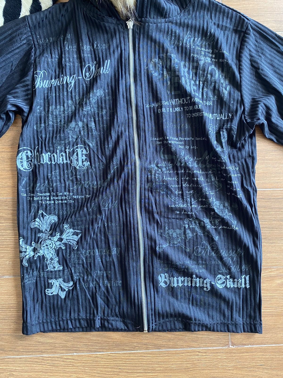 If Six Was Nine × Japanese Brand × Le Grande Bleu (L.G.B.) BEAMURE JAPANESE POEM FUR HOODIE Size US L / EU 52-54 / 3 - 2 Thumbnail