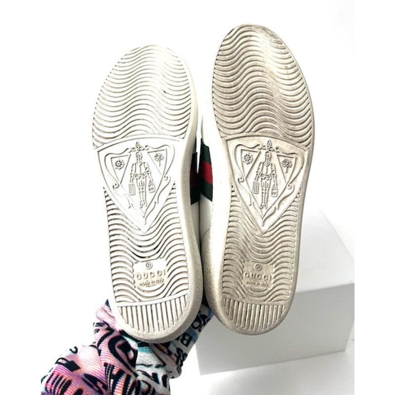 Gucci Disney x Gucci New Ace Donald Duck Patch Sneakers Size 4.5 Size US 4.5 / IT 34.5 - 6 Thumbnail
