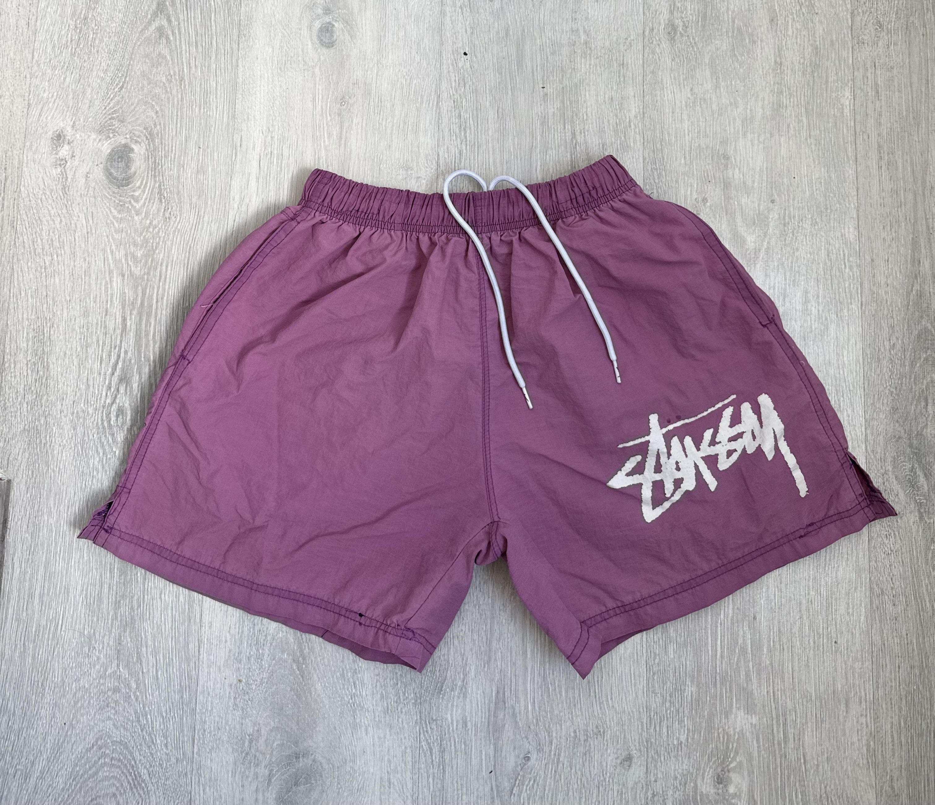 Nike × Stussy Nike x Stussy purple nylon shorts | Grailed