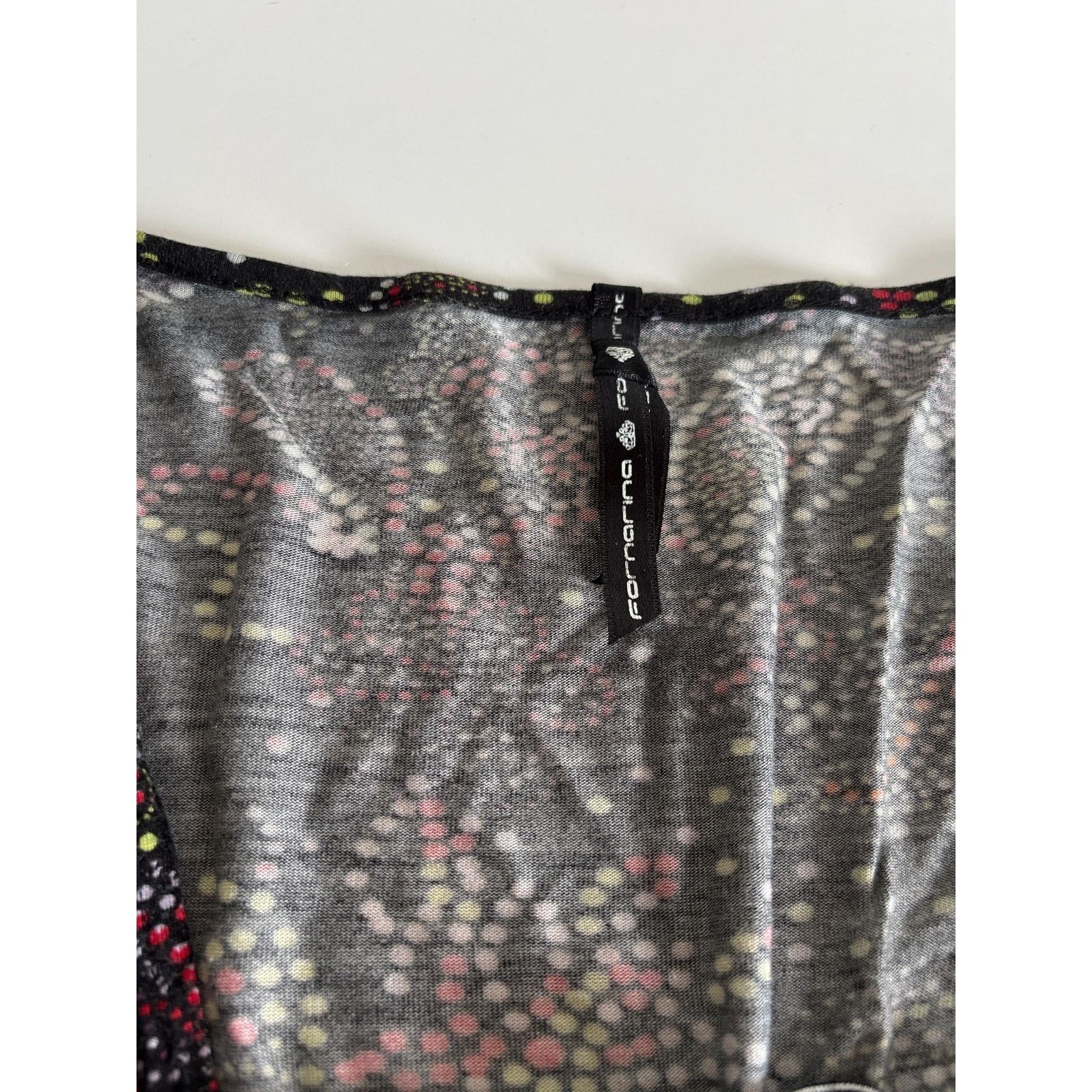 Vintage Fornarina Mesh Top Y2K Beaded Patch Paisley Glitter Italy Size S / US 4 / IT 40 - 7 Thumbnail