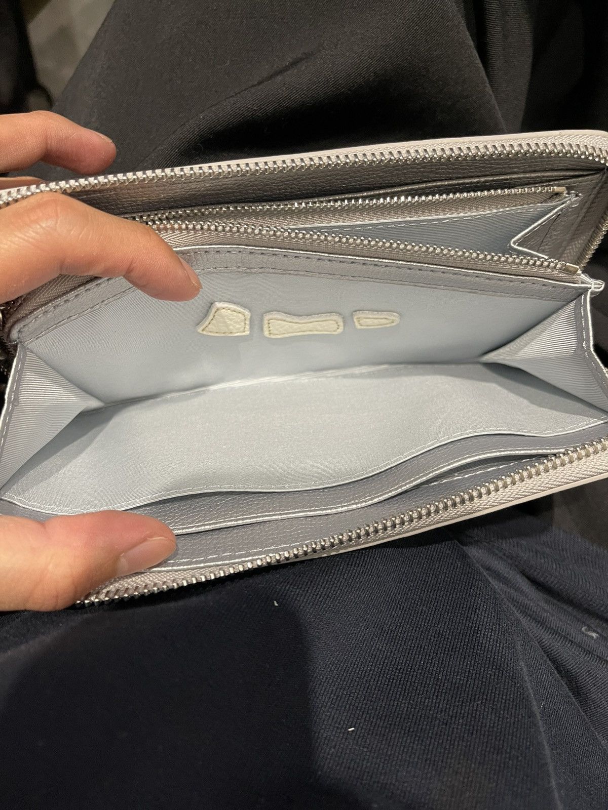 Kapital Kapital Bone Hand Zip Long Wallet Silver Size ONE SIZE - 6 Thumbnail