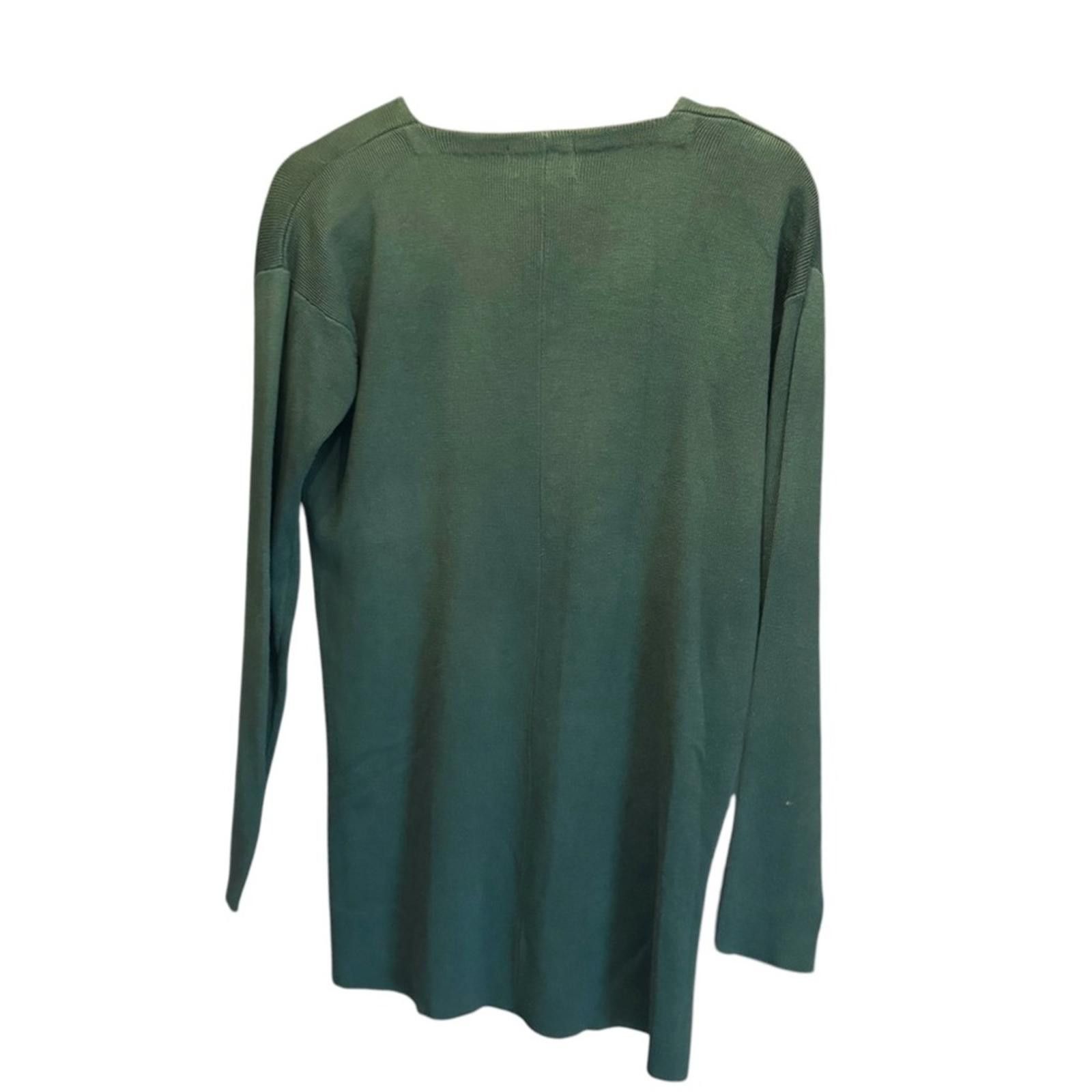 Designer NWT. EPOGEE. Women's Dark Green Button Blouse. Size Large. Size L / US 10 / IT 46 - 7 Thumbnail
