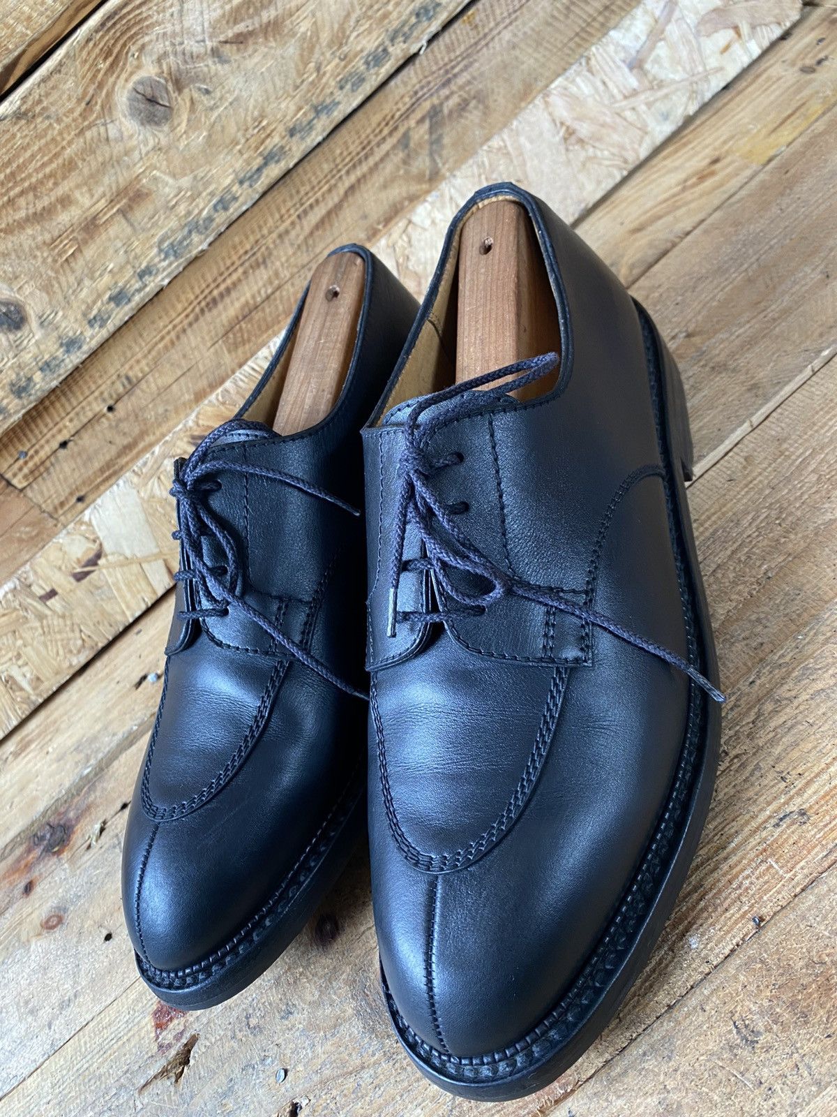 J.M. Weston J.M.weston split toe norwegian derby oxford black shoes 7D |  Grailed