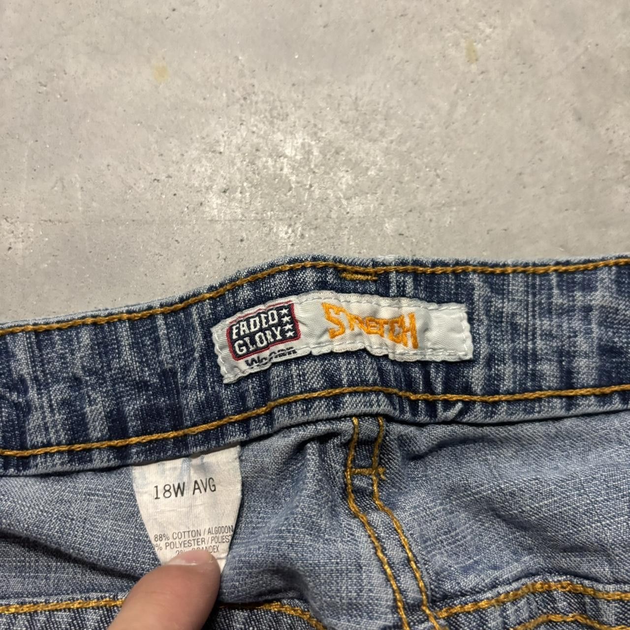 Japanese Brand × Vintage Crazy Vintage Y2K/2000s Baggy Dark Wash Skater Denim Jeans! Size US 36 / EU 52 - 7 Thumbnail