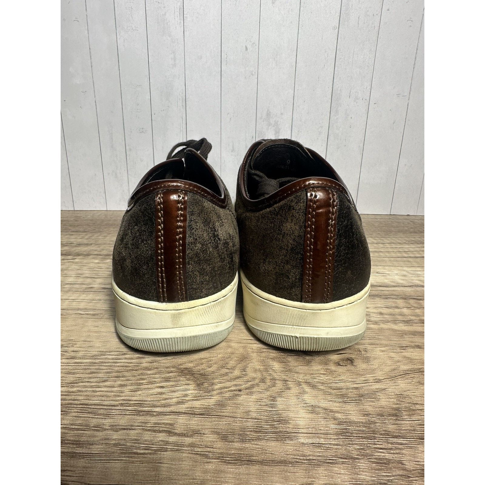Lanvin Lanvin DBB1VMV Canvas Sneakers Men’s UK 9 Distressed Patent Size US 10 / EU 43 - 4 Thumbnail