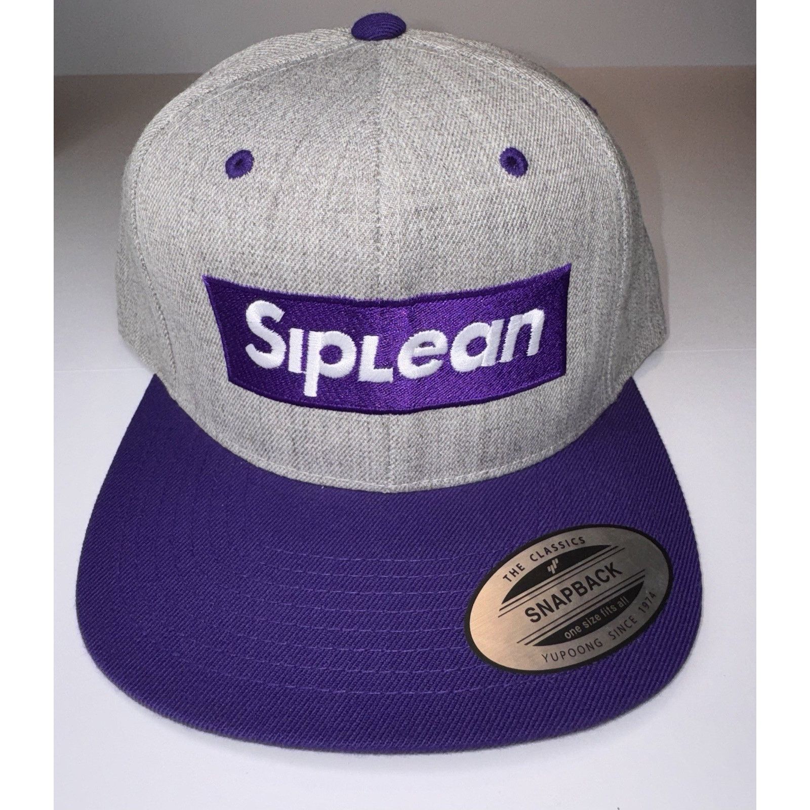 Other Siplean Streetwear Purple Gray Snapback Flat Brim Hat Size ONE SIZE - 2 Thumbnail