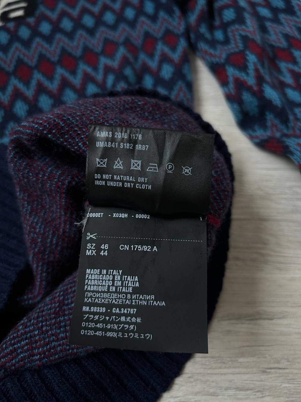Prada Iconic Prada Intarsia 18 Runway Fashion Show Chevron Sweater Size US S / EU 44-46 / 1 - 5 Thumbnail