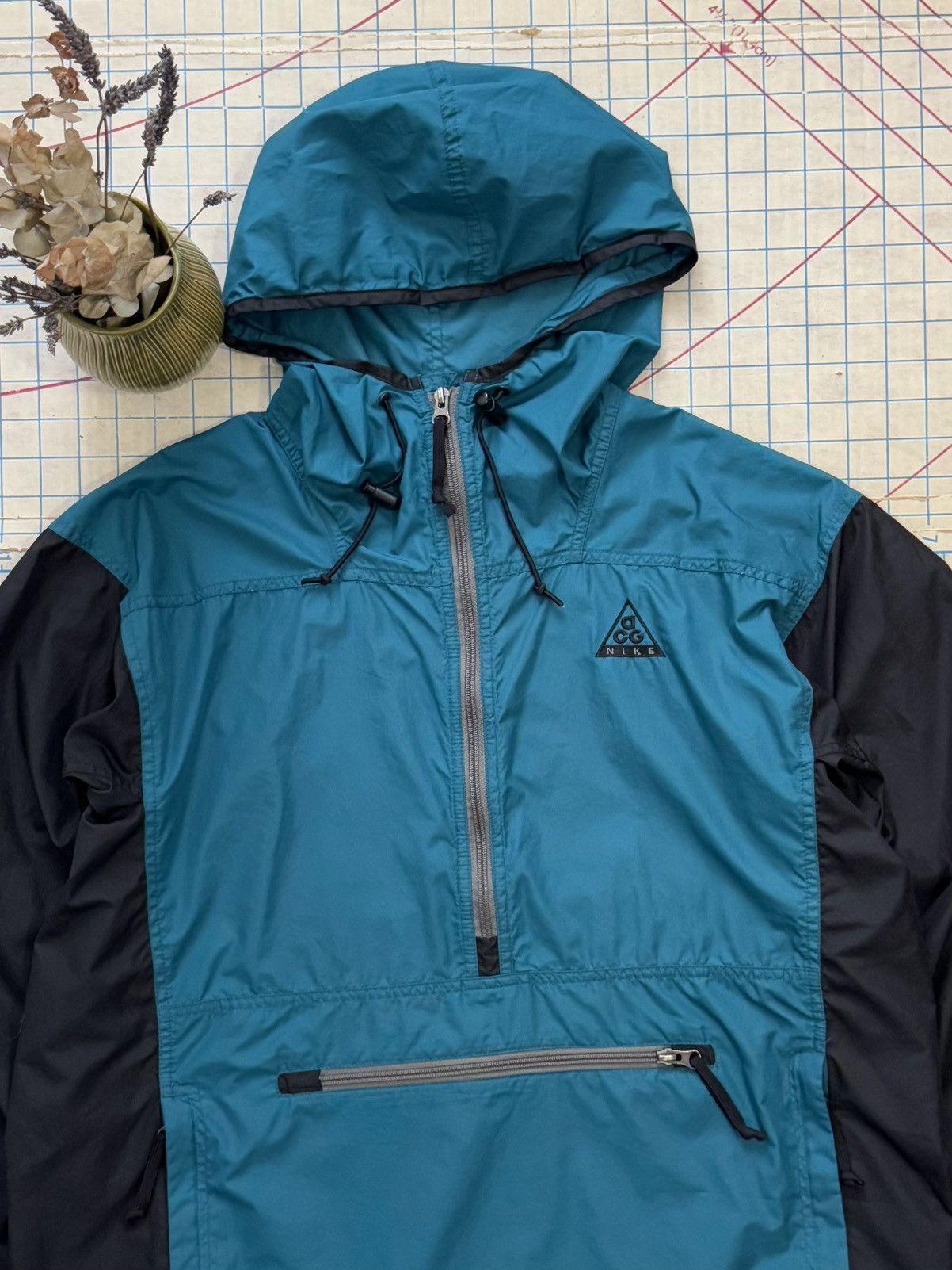 Nike × Nike ACG × Vintage Vintage Nike ACG Half Zip Windbreaker Jacket Fits Medium Size US M / EU 48-50 / 2 - 4 Thumbnail