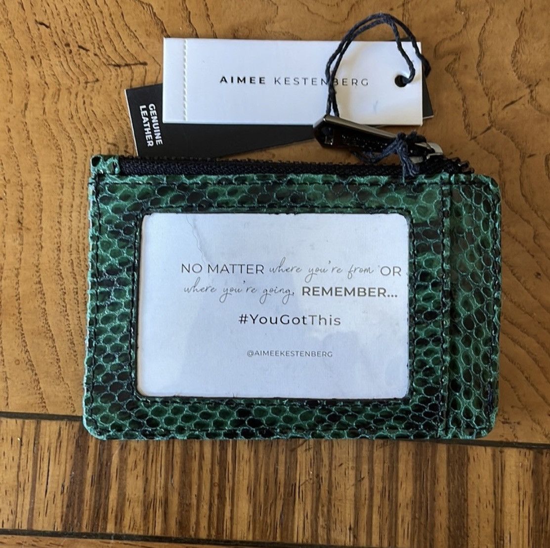Other Skinny ID case Emerald snake genuine leather Size ONE SIZE - 2 Thumbnail