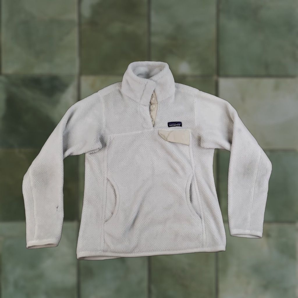 Patagonia Patagonia Snap-T Sweater Womens XS White Pullover Fleece Pocket 25442 Size XS / US 0-2 / IT 36-38 - 1 Thumbnail