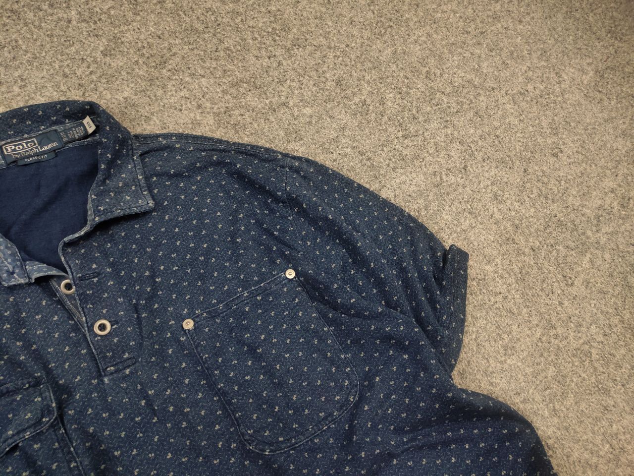 Polo Ralph Lauren Vintage RRL Polo Ralph Lauren Indigo Pocket Jersey Shirt Size US XL / EU 56 / 4 - 7 Thumbnail