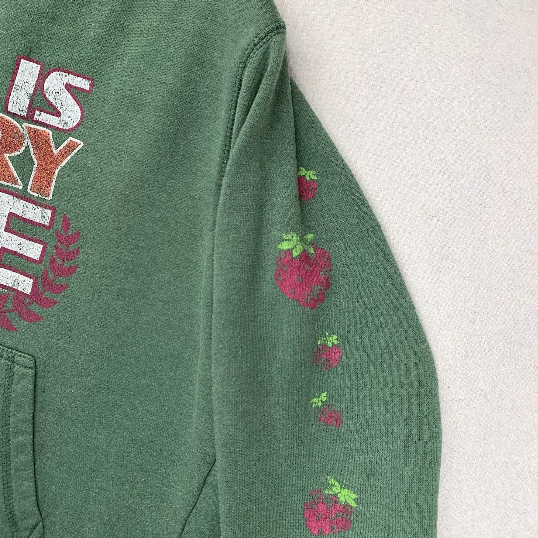 Vintage VINTAGE Strawberry Shortcake Hoodie Pullover Women's Medium Green 90s Cartoon Activewear Size M / US 6-8 / IT 42-44 - 5 Thumbnail
