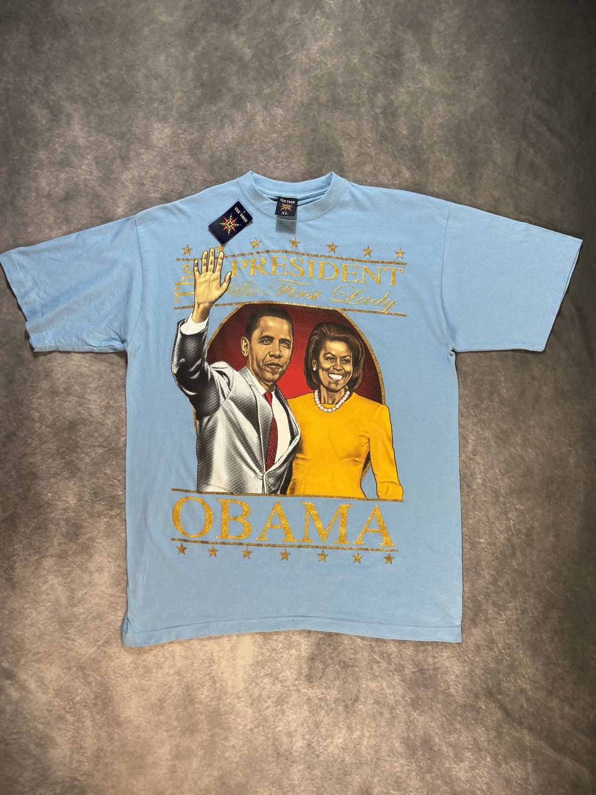Rap Tees Michelle & Barack Obama Oversized Tee Bling 2000s Jeezy Y2K Size US XXL / EU 58 / 5 - 10 Thumbnail