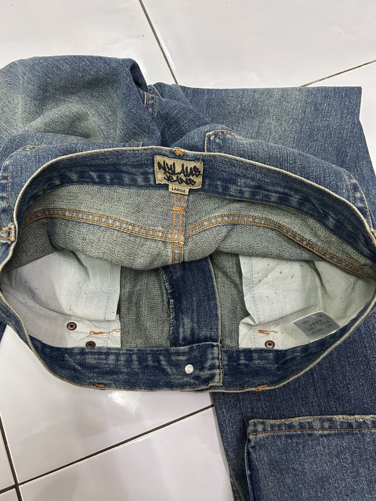 Japanese Brand × Vintage Vintage Japanese Denim Nylaus Jeans Distressed Jeans Size US 34 / EU 50 - 18 Thumbnail