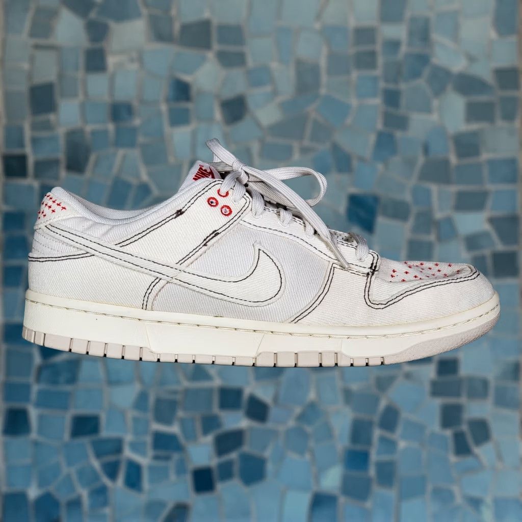 Nike Nike Dunk Low Retro SE Sashiko Denim Men’s US 9.5 Light Orewood Brown / Pale Ivory Shoes Size US 9 / EU 42 - 1 Thumbnail