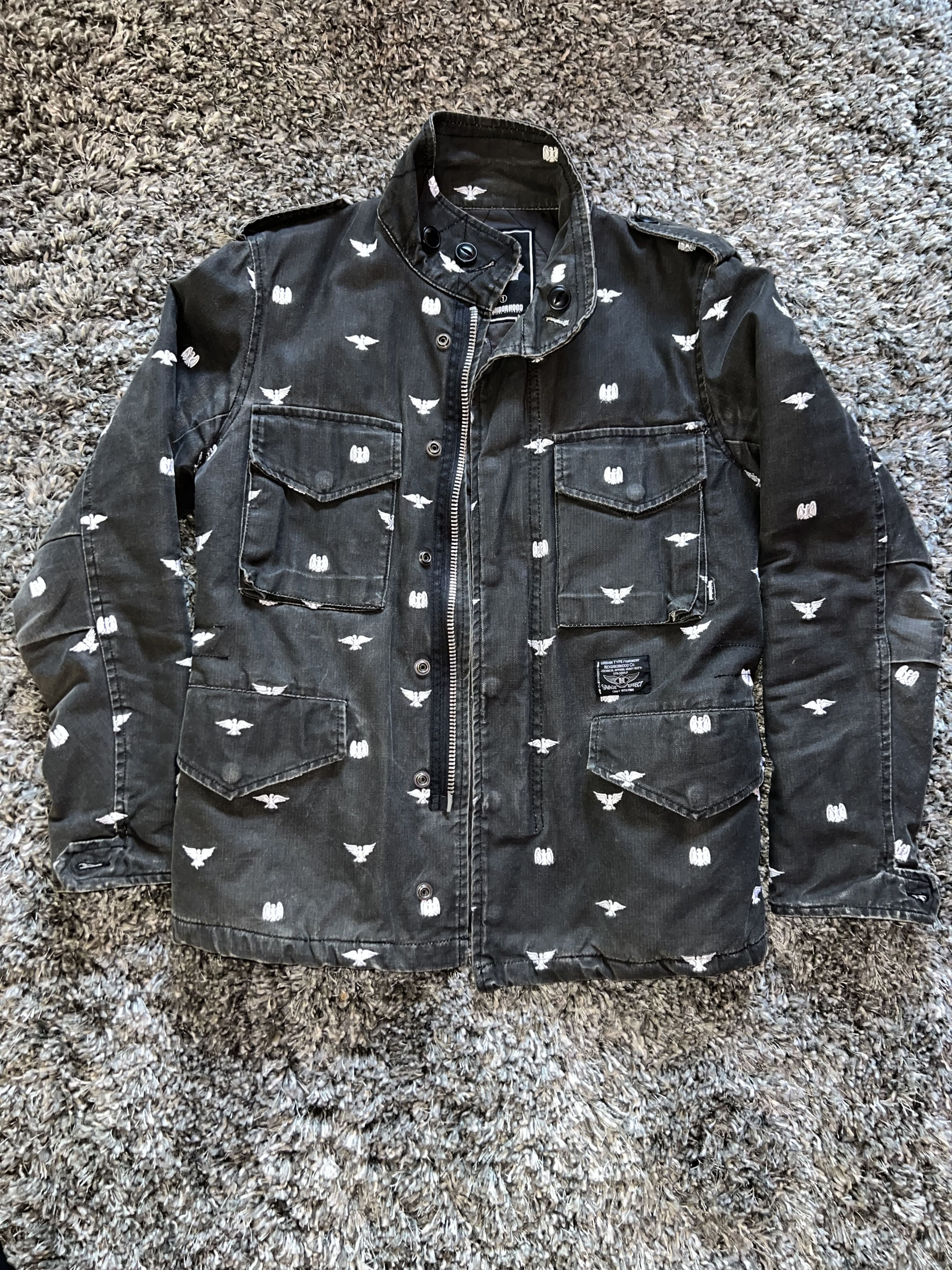 image of Neighborhood Embroidered Jacket in Black, Men's (Size Small)