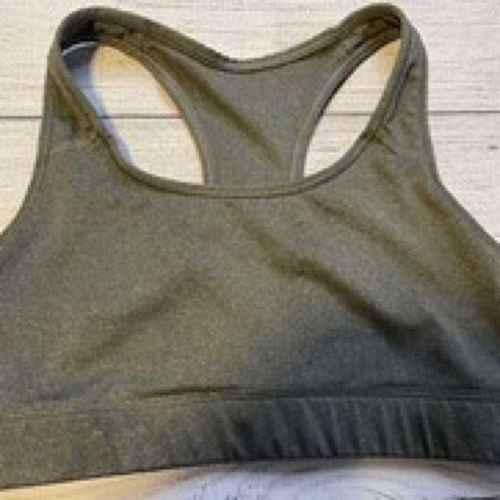 Nike Nike Sports Bra Dri Fit Small Gray Unpadded Size ONE SIZE - 3 Thumbnail