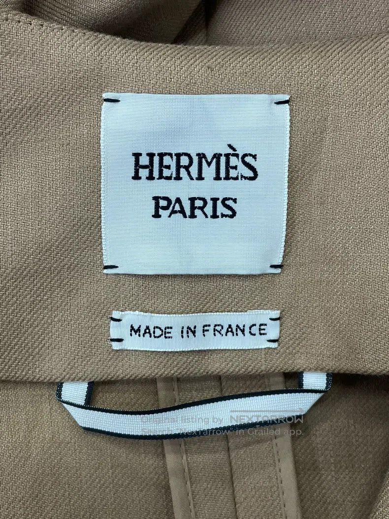 Hermes Hermes Khaki Linen Coat Size XS / US 0-2 / IT 36-38 - 4 Thumbnail