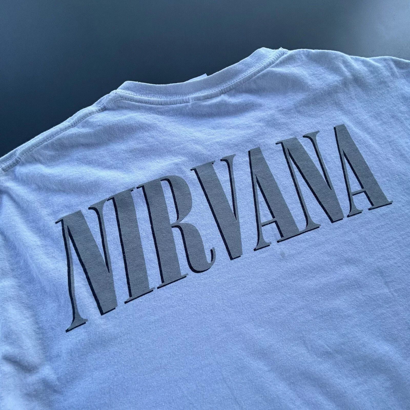 Vintage Nirvana Shirt Mens Medium Spell Out Kurt