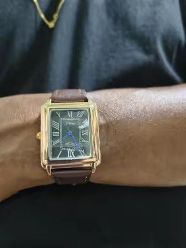 Japanese Brand Classic Roman Dial Quart Watch– Leather Strap Size ONE SIZE - 1 Thumbnail
