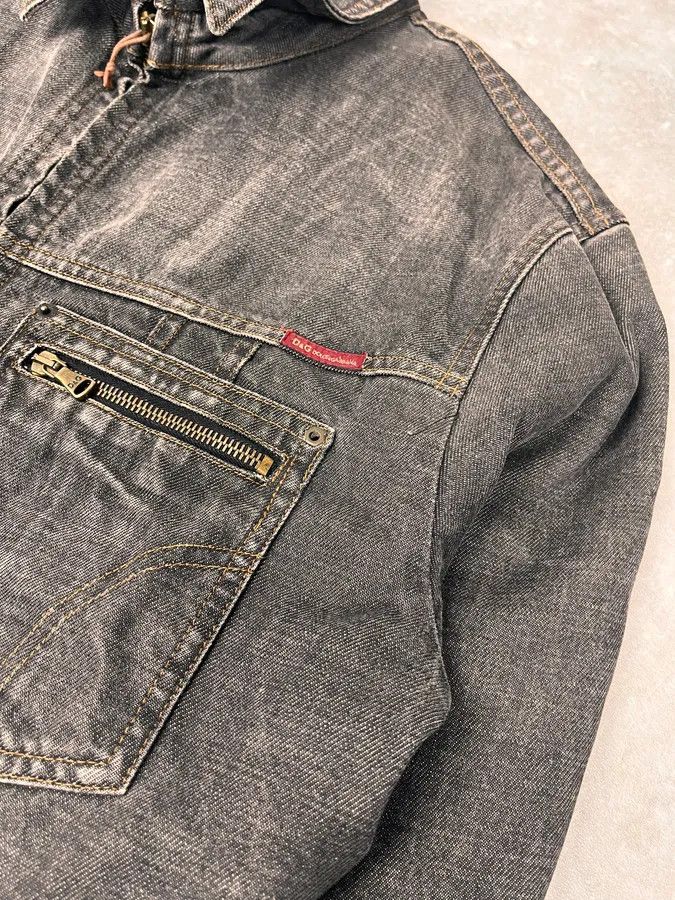 Dolce & Gabbana AW2003 Dolce & Gabbana Grey Raw Denim Jacket Size US L / EU 52-54 / 3 - 6 Thumbnail