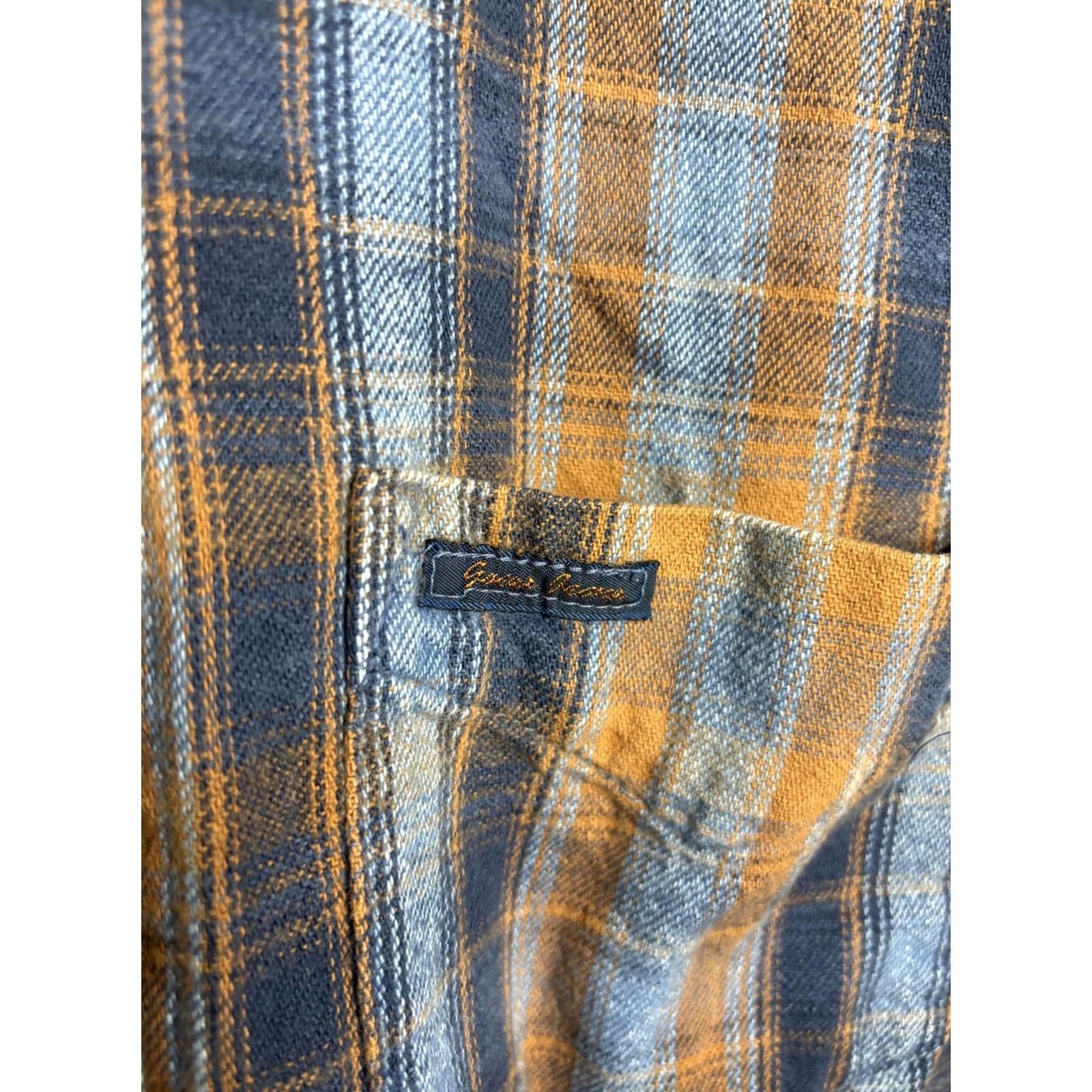 Guess VINTAGE Guess Shirt Mens Medium Blue Orange Plaid Flannel Button Collar VTG Size US M / EU 48-50 / 2 - 4 Thumbnail