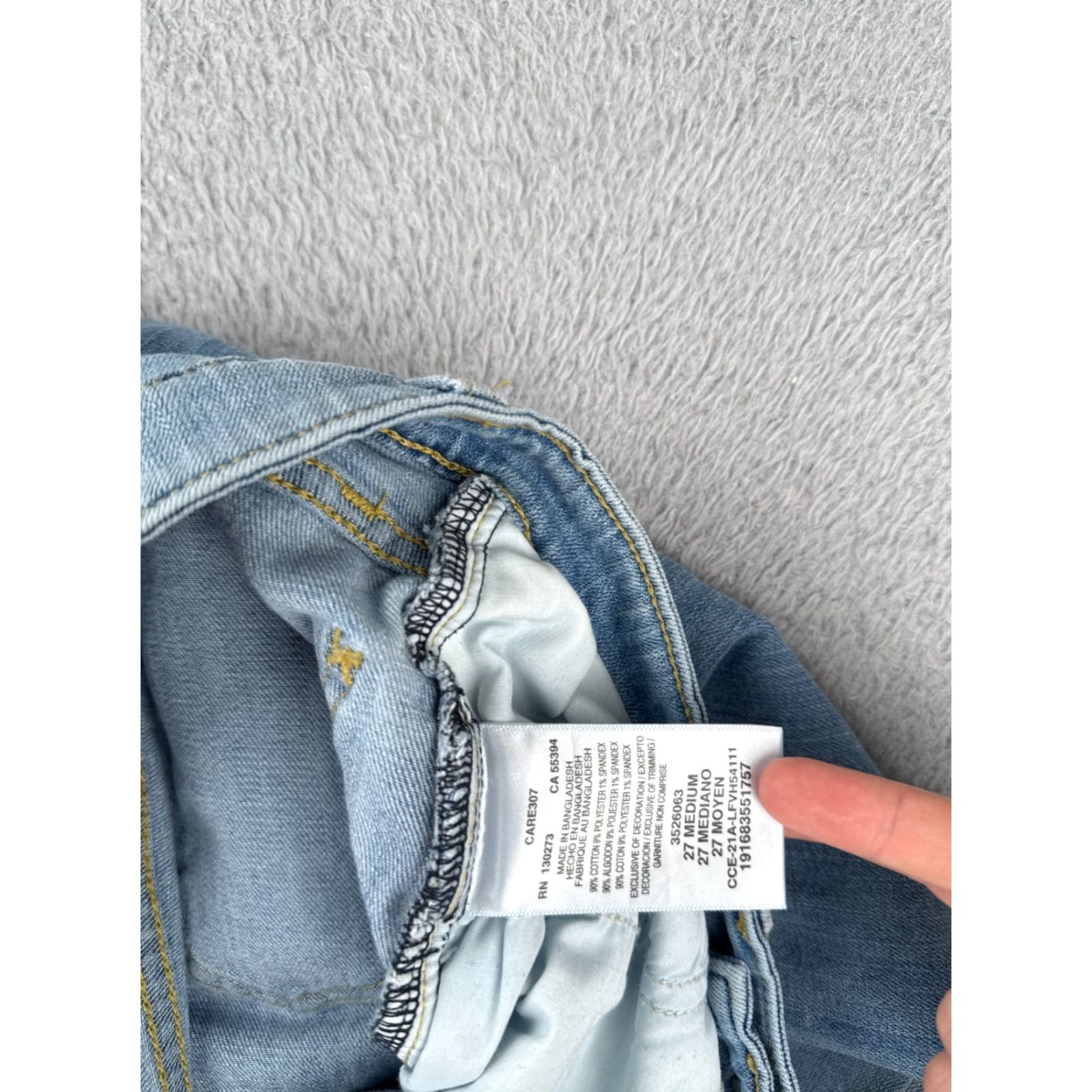 Lee Lee Jeans Womens 27 Blue Denim Cropped Wide-Leg High Rise Cotton Blend 26x24 Jeans Shirt? Size 27" / US 4 / IT 40 - 7 Thumbnail