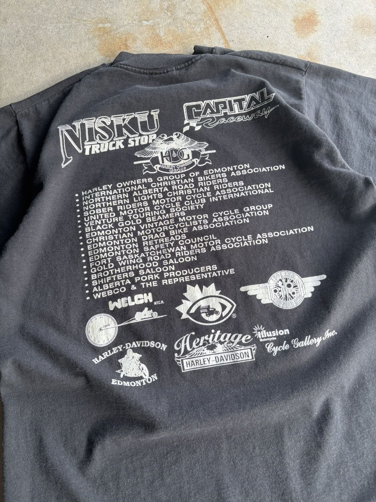 Harley Davidson Vintage Early 90s Harley Davidson Owners Club Alberta Tee Size US M / EU 48-50 / 2 - 6 Thumbnail