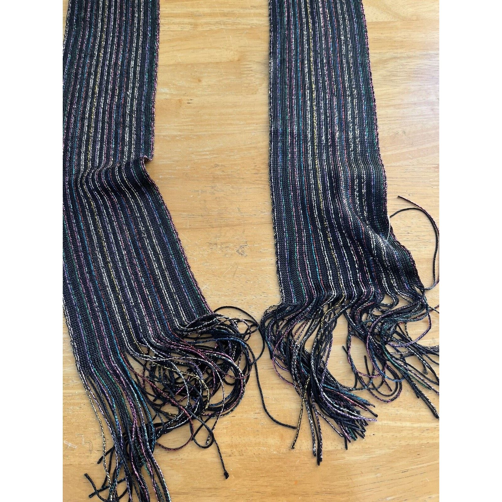 Other VTG Black Multi Color SCARF JAPAN SHAWL COWL 60" Size ONE SIZE - 2 Thumbnail