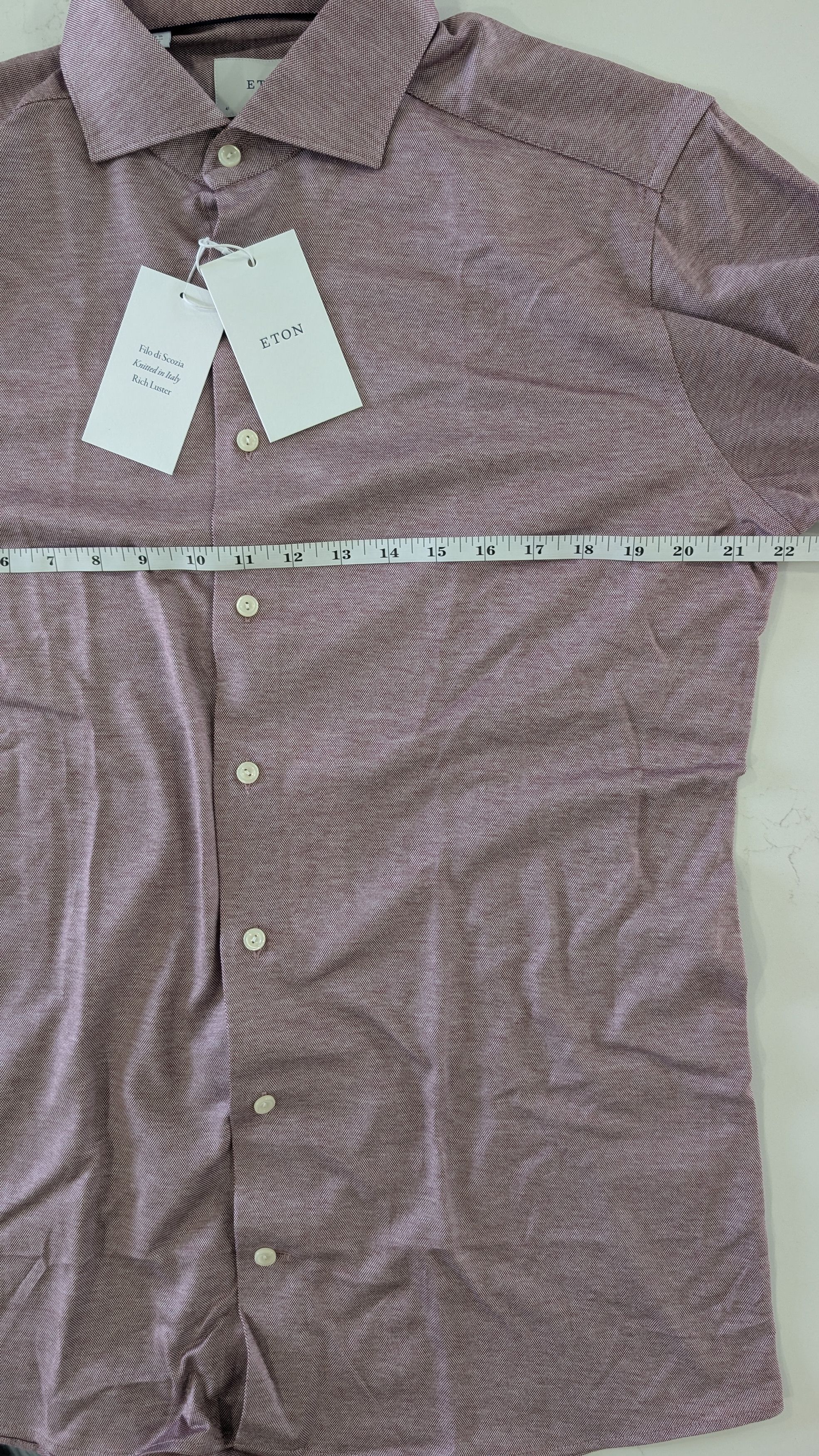 Eton Eton Filo di Scozia Knitted Jersey Size 16 41 Slim Red Size US S / EU 44-46 / 1 - 8 Thumbnail