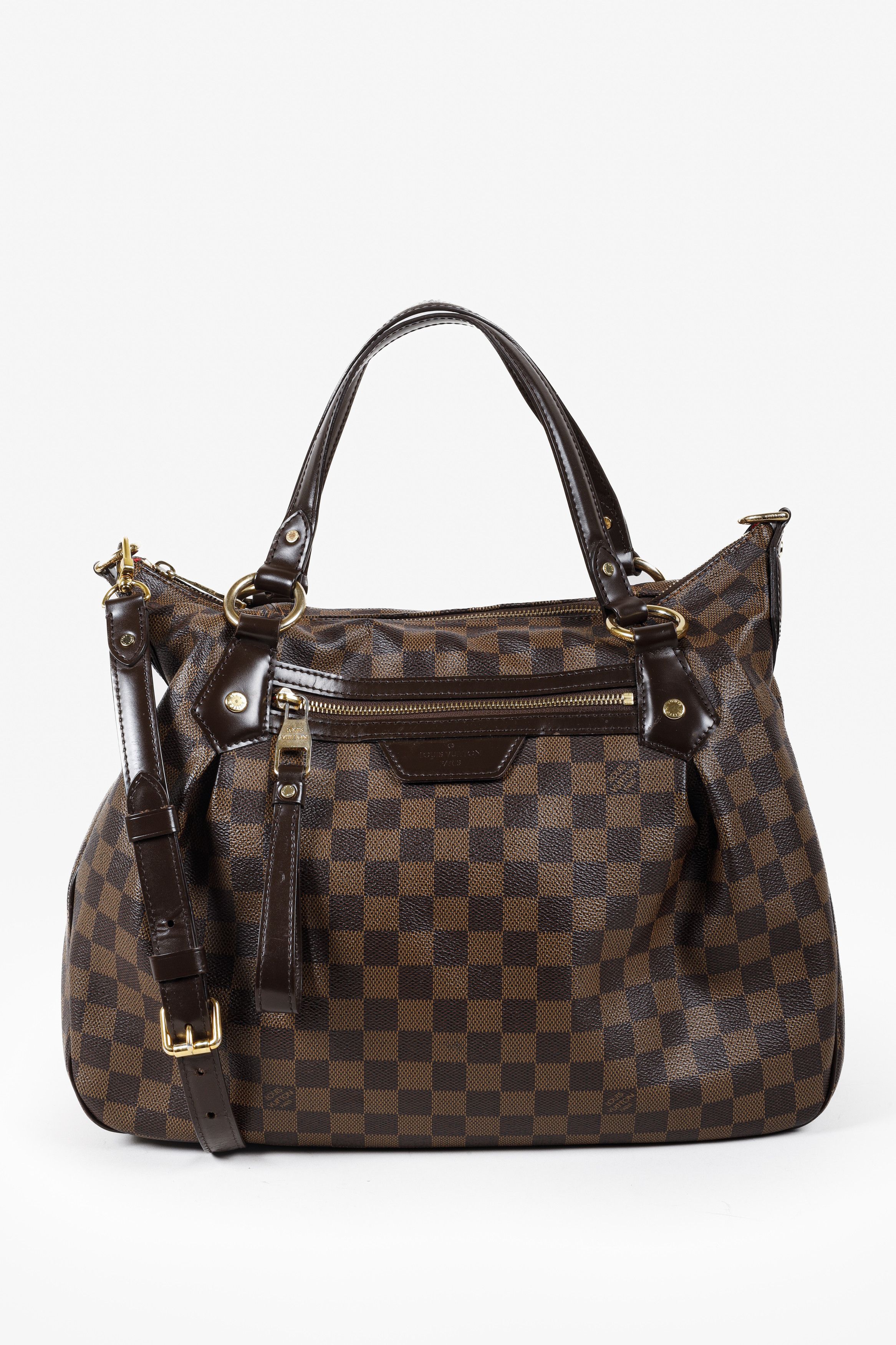 image of Louis Vuitton Damier Ebene Evora Mm Shoulder Bag in Brown, Women's