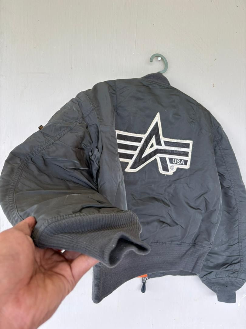 Alpha Industries Vintage 90’s Alpha Industries MA-1 Bomber Jacket Big Logo Size US M / EU 48-50 / 2 - 8 Thumbnail