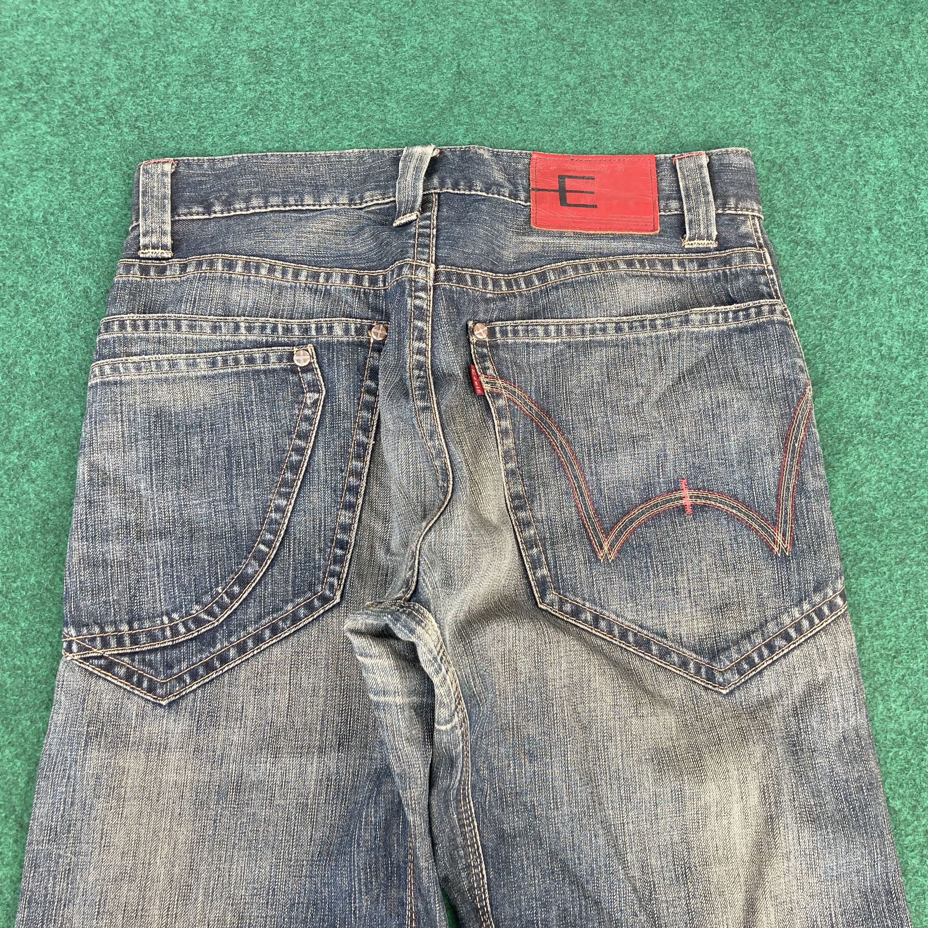 Edwin × Japanese Brand 33x32 Vtg Edwin EFunction Denim Zipper Denim Baggy Jeans Size US 33 - 11 Thumbnail