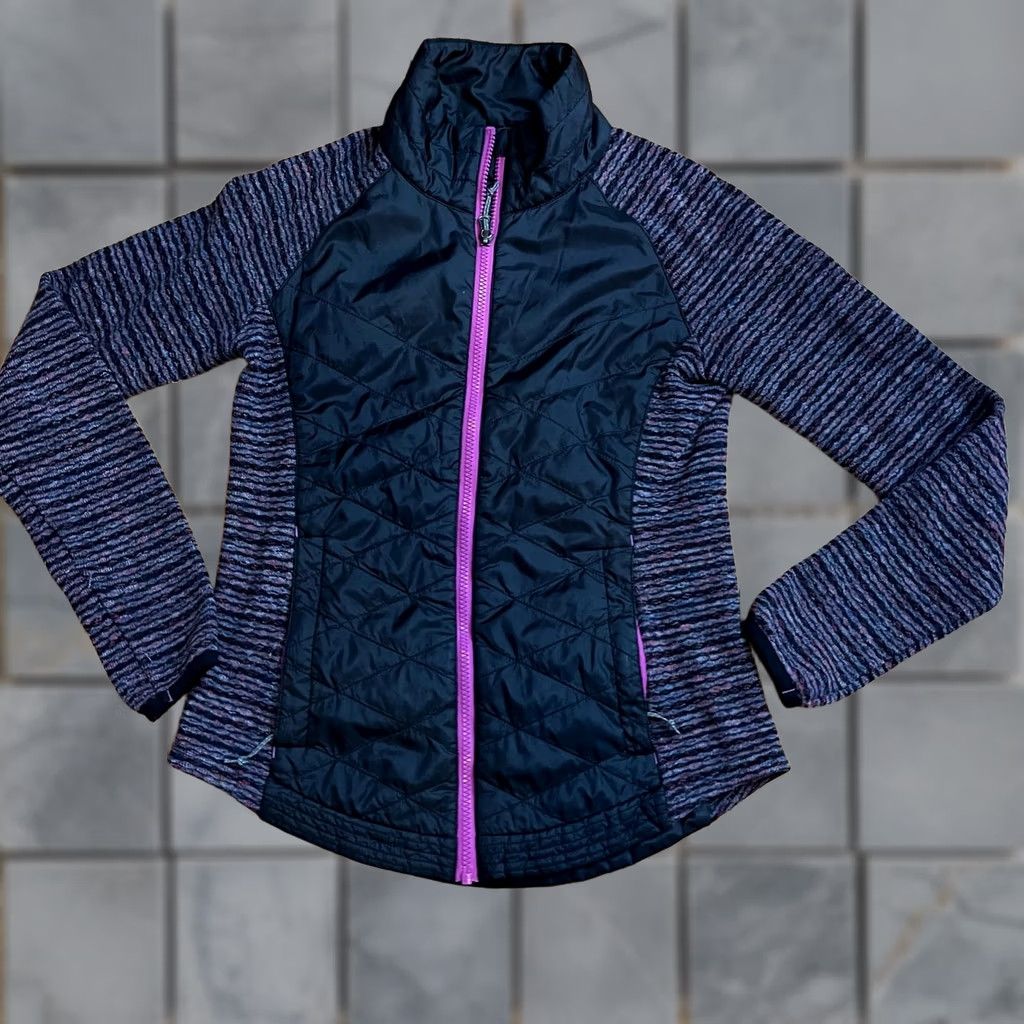 Vintage Title Nine Jacket Womens Small Black Wool Puffer Long Sleeve Purple Blend Trail Womens Size S / US 4 / IT 40 - 1 Thumbnail