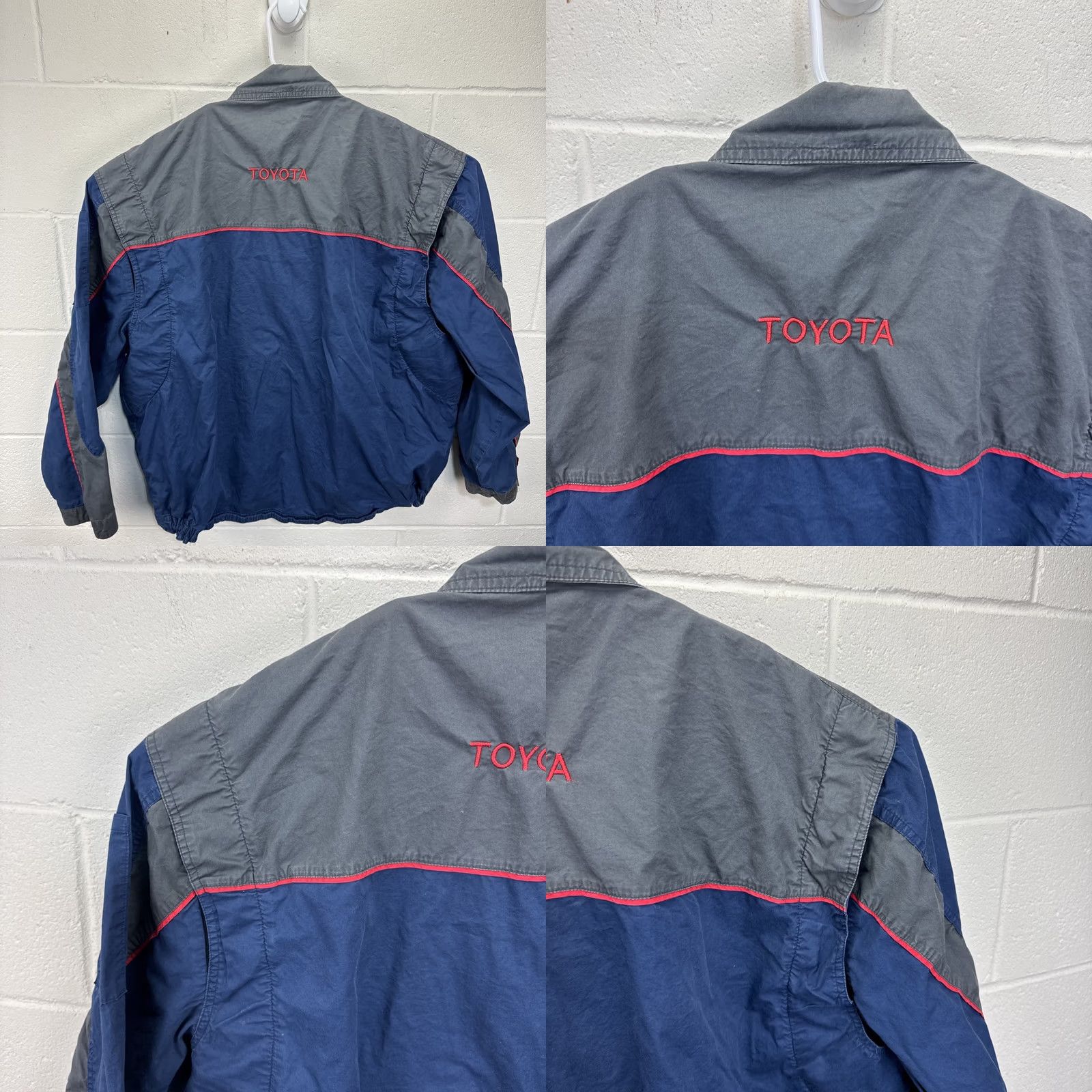 Vintage VINTAGE Toyota Mechanic Employee Work Jacket Blue Grey Mens XL Zip Up Direct Jacket Size US XL / EU 56 / 4 - 9 Thumbnail