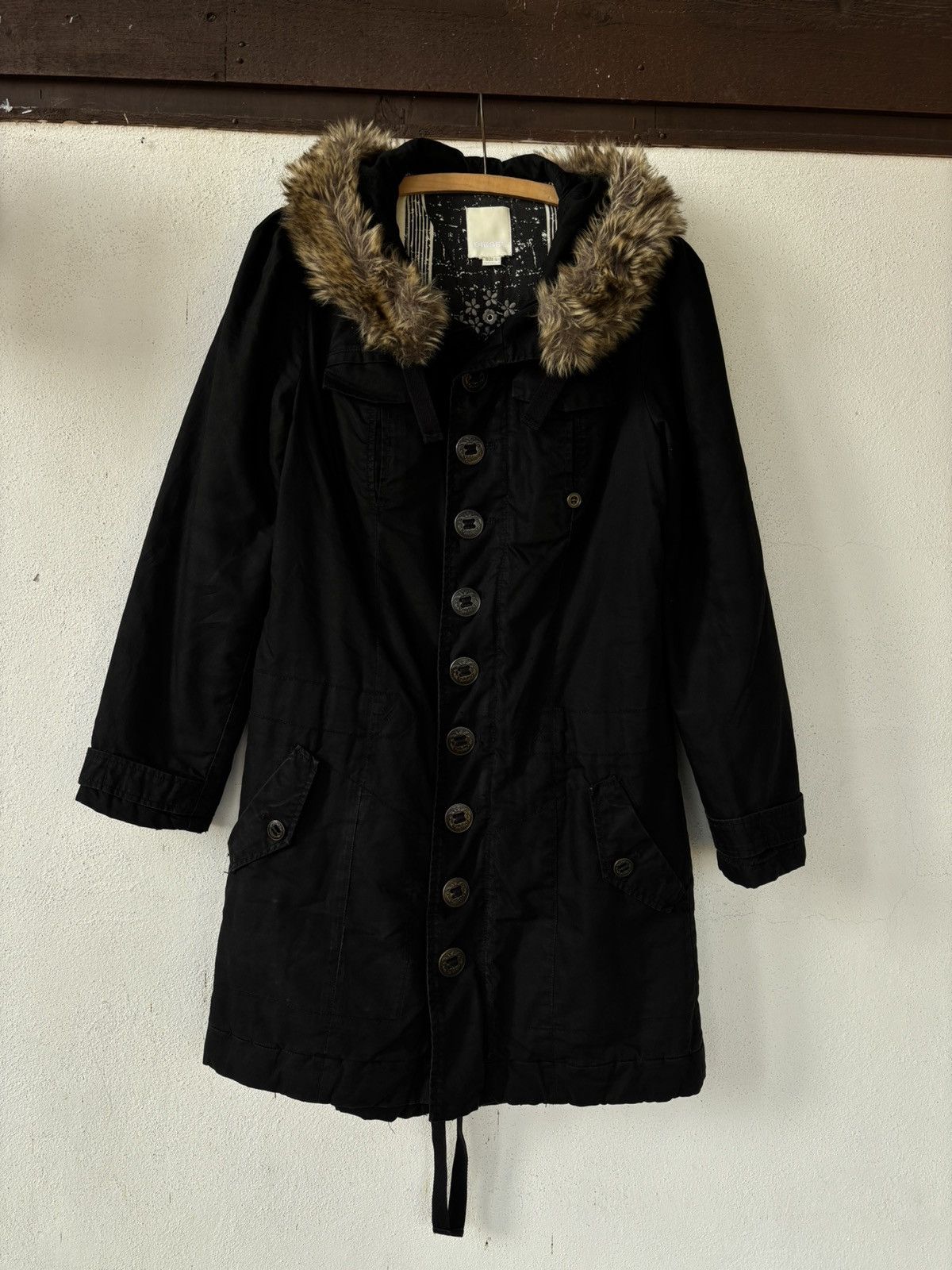 Diesel Y2K diesel parka with fawx fur hood Size L / US 10 / IT 46 - 1 Thumbnail