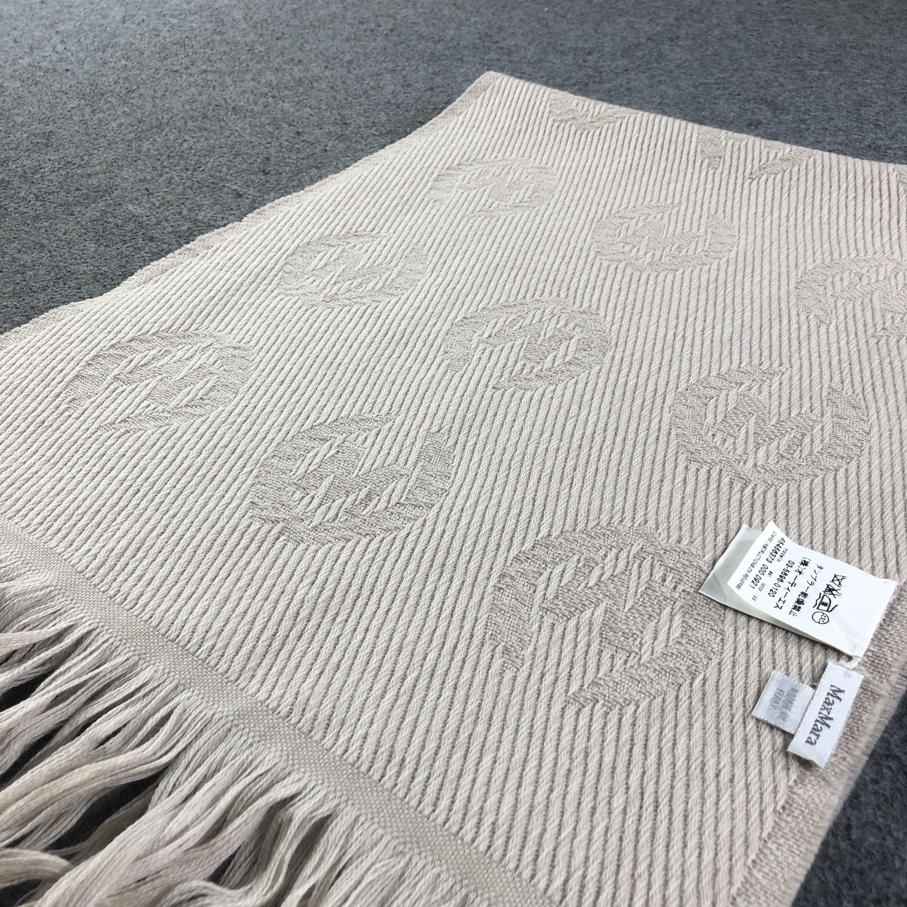 Vintage Max Mara Monogram Wool Scarf Muffler V1092 Size ONE SIZE - 3 Thumbnail